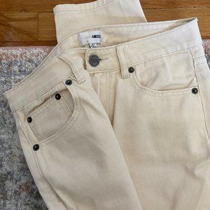 Amuse Society Tan Boyfriend Jeans